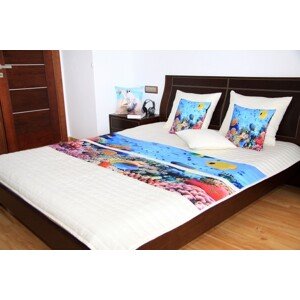 Přehoz na postel s dětským motivem mořských rybiček Šířka: 170 cm | Délka: 210 cm