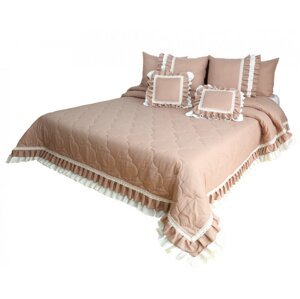 Vintage starorůžový přehoz na postel v romantickém stylu Šířka: 200 cm | Délka: 220 cm