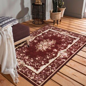 Krásný rustikální červený koberec Šířka: 120 cm | Délka: 170 cm