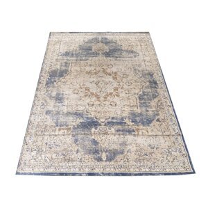 Dokonalý vintage koberec v béžově modré barvě se vzorem Šířka: 200 cm | Délka: 290 cm