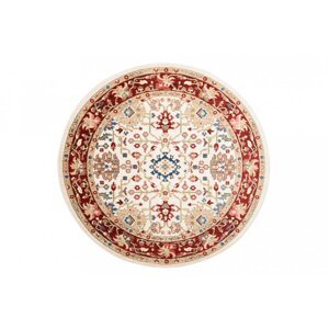 Krémový kulatý koberec ve vintage stylu Šírka: 170 cm