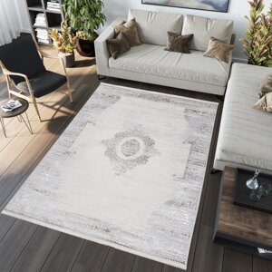 Designový vintage koberec se vzorem v krémové barvě Šířka: 160 cm | Délka: 230 cm