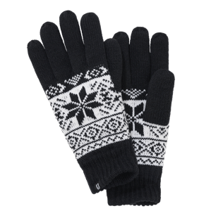 Pletené rukavice Brandit se vzorem černé Barva: BLACK, Velikost: L