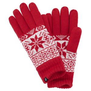 Pletené rukavice Brandit se vzorem červené Barva: red, Velikost: L