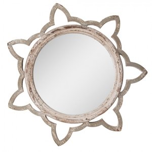 Nástěnné zrcadlo béžové 86x4x84 cm – 86x4x84 cm