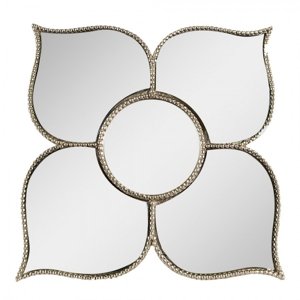 Stolní zrcadlo Flower Silver – 21x2x21 cm