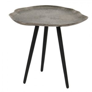 Asymetrický odkládací stolek s vlnitým okrajem Marien – 42x38x41 cm
