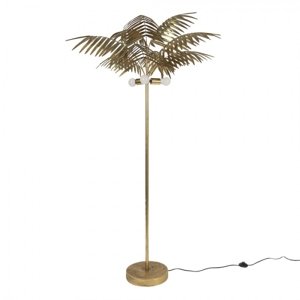 Zlatá antik stojací lampa ve tvaru palmy Pivon – 107x193 cm