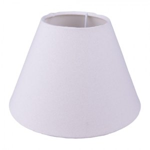 Bílé látkové stínidlo lampy – 23x15 cm