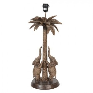 Stolní lampa bez stínidla Sloni pod palmou – 26x26x61 cm