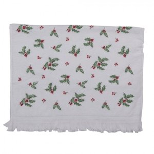Kuchyňský froté ručník s cesmínou Holly Christmas – 40x66 cm