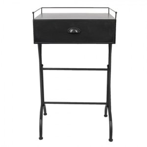Černý kovový konzolový stolek Emilio – 53x39x88 cm
