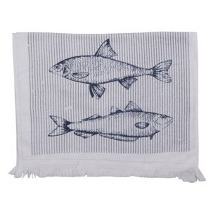 Kuchyňský froté ručník s rybou – 40x66 cm