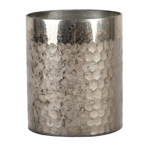 Stříbrný opracovaný svícen na čajovou svíčku – 11x13 cm