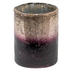 Skleněná čajová svíčka Houder Brown 9*11 cm – 9x11 cm