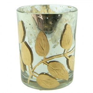 Skleněná čajová svíčka Houder Silver 6*7 cm – 6x7 cm