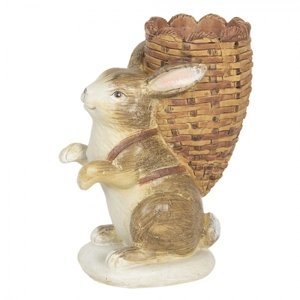 Velikonoční svícen v designu králíka s nůší – 11x7x14 cm