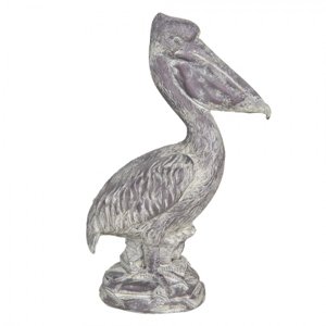 Dekorace pelikán s patinou – 19x11x31 cm