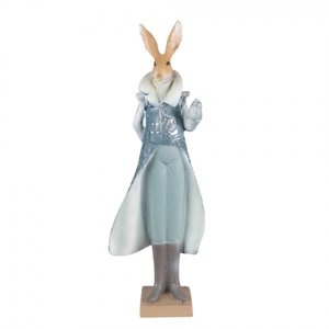 Dekorace Socha Rabbit Bleu 11x8x33 cm – 11x8x33 cm