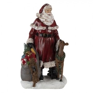 Vánoční dekorace Santa s dárky – 17x13x29 cm