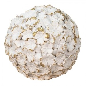 Bílá antik dekorační květinová koule Masson – 10 cm