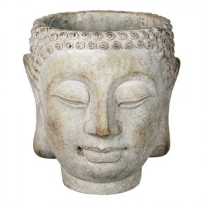 Květináč ve tvaru hlavy Buddhy XL – 20x18x21 cm