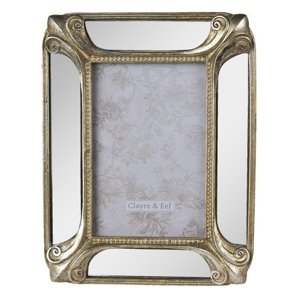 Zlatý antik fotorámeček se zrcadlem – 10x15 cm