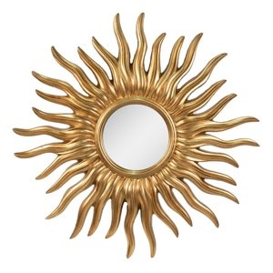 Nástěnné zrcadlo ve tvaru slunce ve zlatém rámu Sunny – 65 cm