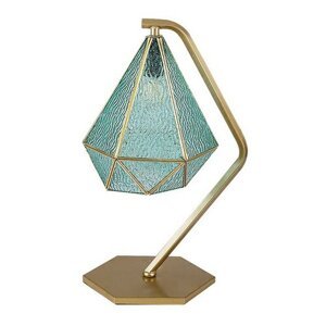 Rabalux 74200 vintage stolní lampa Norah, zlato/modrá