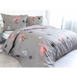 Top textil Francouzské povlečení Flamingo 220x200, 2x70x90cm