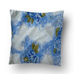 Top textil Povlak na polštářek Modrá růže 45x45 cm