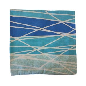 Top textil Povlak na polštářek Modrý pruh 40x50 cm knoflík