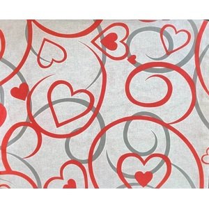 Top textil Povlak na polštářek Červené srdce 40x50 cm