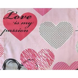 Top textil Povlak na polštářek Růžové srdce 40x50 cm