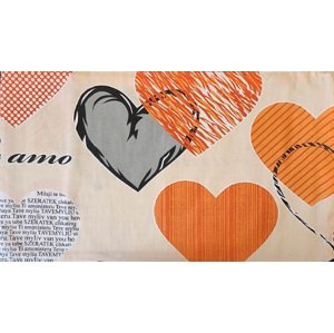 Top textil Povlak na polštářek Oranžové srdce 35x60 cm