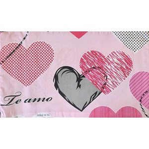 Top textil Povlak na polštářek Růžové srdce 35x60 cm