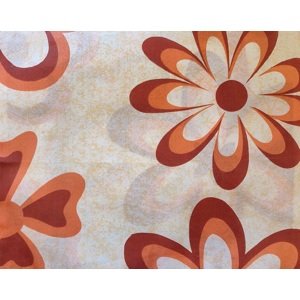 Top textil Povlak na polštářek Oranžové květy2 40x50 cm knoflík