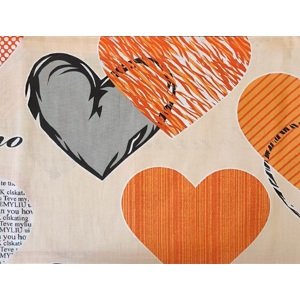 Top textil Povlak na polštářek Oranžové srdce 40x50 cm