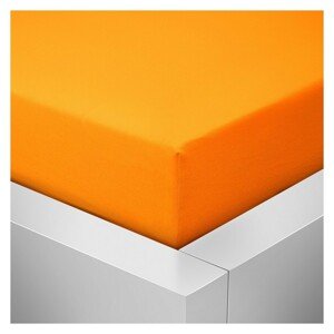 Top textil Prostěradlo Jersey Lux do postýlky 70x140 cm oranžová