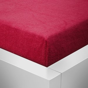 Top textil Prostěradlo Froté do postýlky 70x140 cm červená