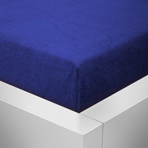 Top textil Prostěradlo Froté Lux do postýlky 60x120 cm tmavě modrá