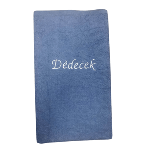 Top textil Osuška s nápisem "Dědeček" - Tmavě modrá    70x120 cm