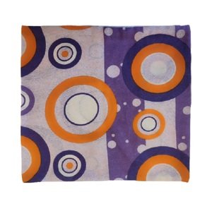 Top textil Povlak na polštářek Kruhy fialové 40x50 cm knoflík - II. jakost