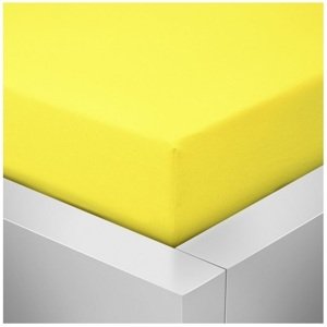 Prostěradlo Jersey Lux 180x200 cm žlutá